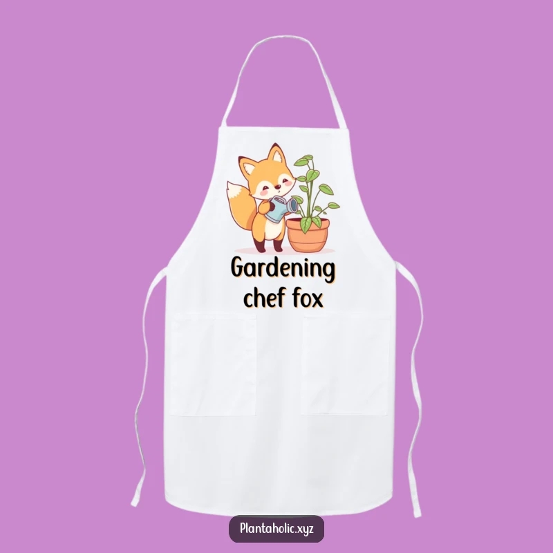 Funny Fox Plant Care Apron - Kitchen Garden Fun Gift
