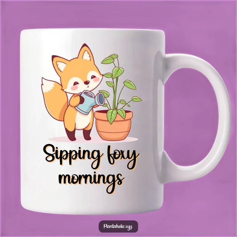 Funny Fox Plant Care Mug - Adorable Gardener Woodland Creature Gift