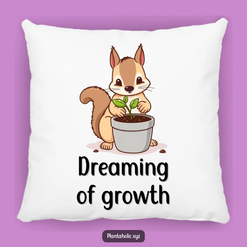 Funny Squirrel Repotting Pillow - Soft & Diligent Home Accent