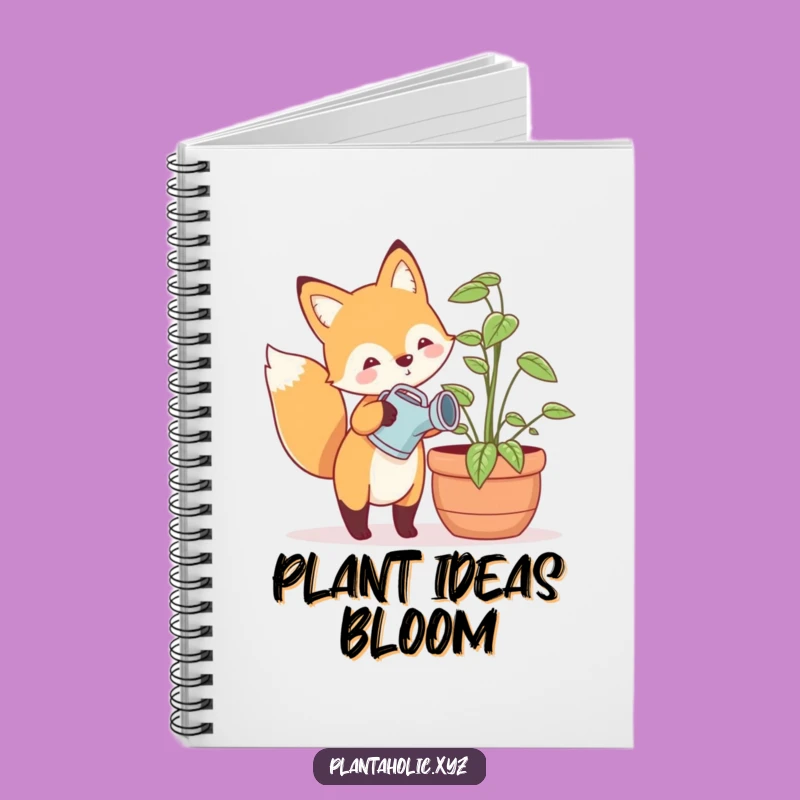 Funny Fox Plant Care Notebook - Journal Your Growth with Joy
