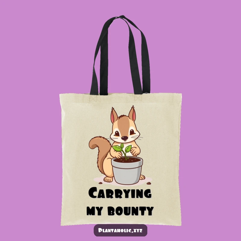 Funny Squirrel Repotting Tote Bag - Chic Gardener Accessory