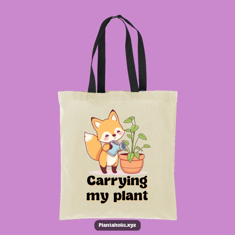 Funny Fox Plant Care Tote Bag - Chic Gardener Accessory